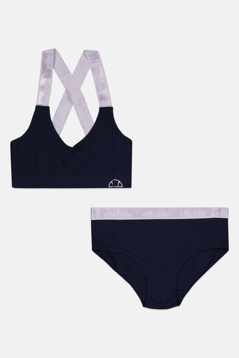 Ellesse Women 2 Pieces Bralette And Underwear Set, Navy  - Image 1