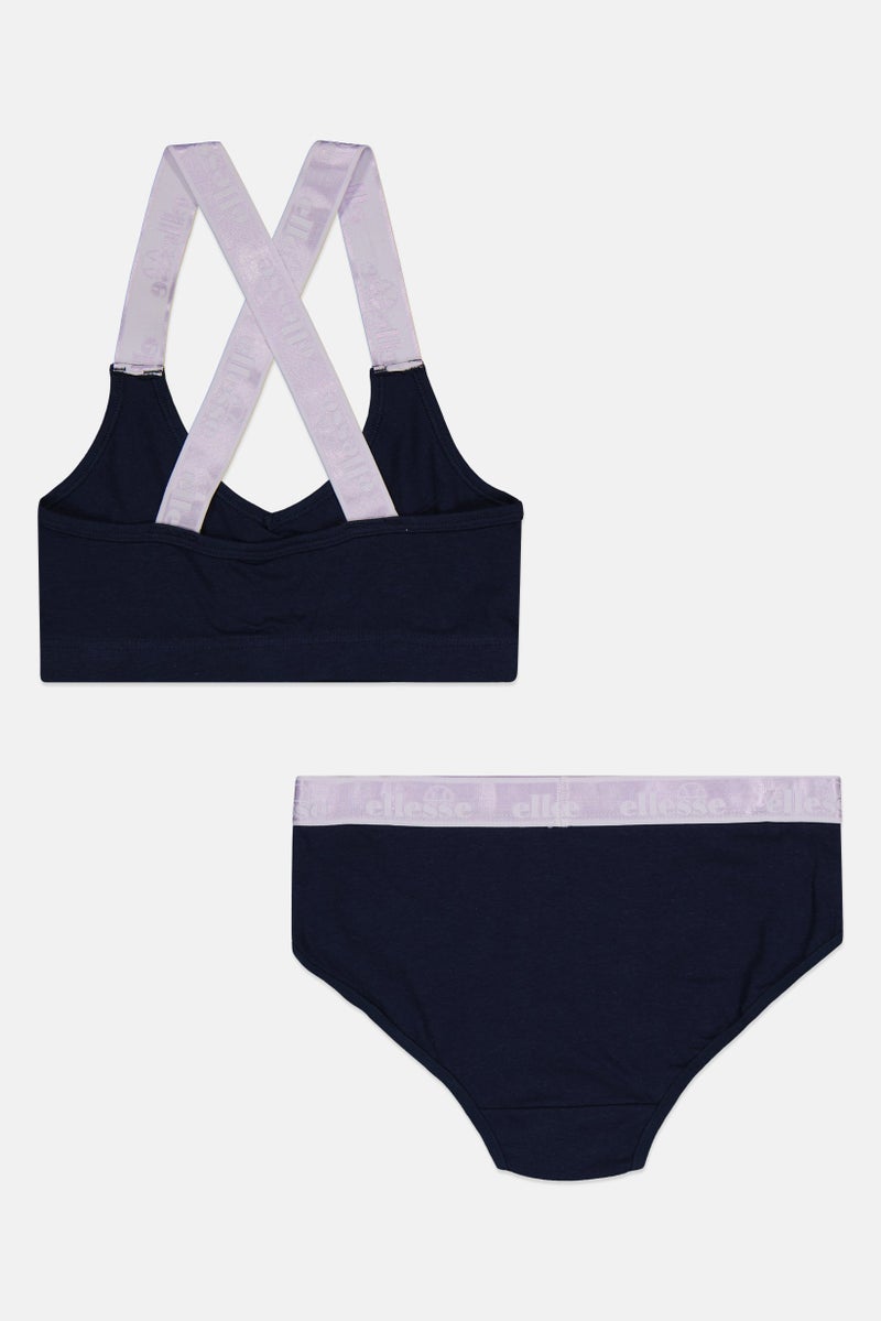 Ellesse Women 2 Pieces Bralette And Underwear Set, Navy  - Image 2