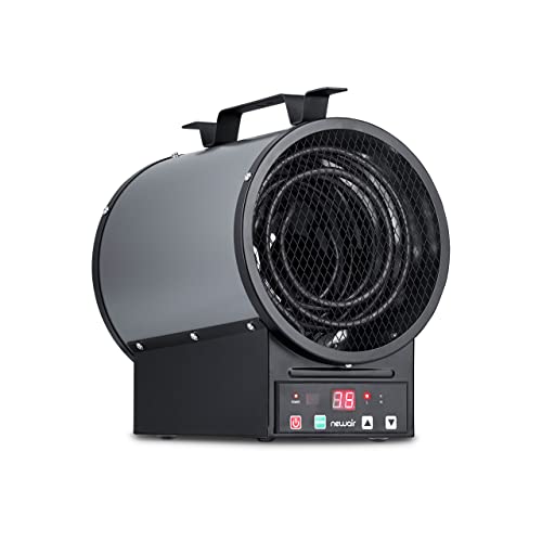 NewAir Newair 4800W Electric Garage Heater  CeilingWall Mounted Heats Up to 500 sq ft 240V Gray Heater for Garages Workshops Warehouses and Job Sites 