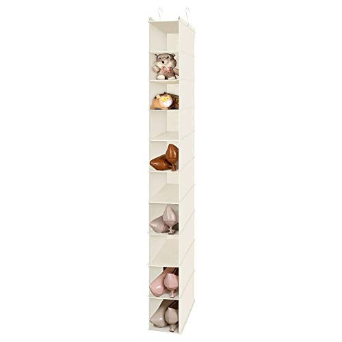 MAX Houser 10-Shelf Hanging Shoe Shelf Organizer, Hanging Shoe Storage for Closet (Beige) - Image 1