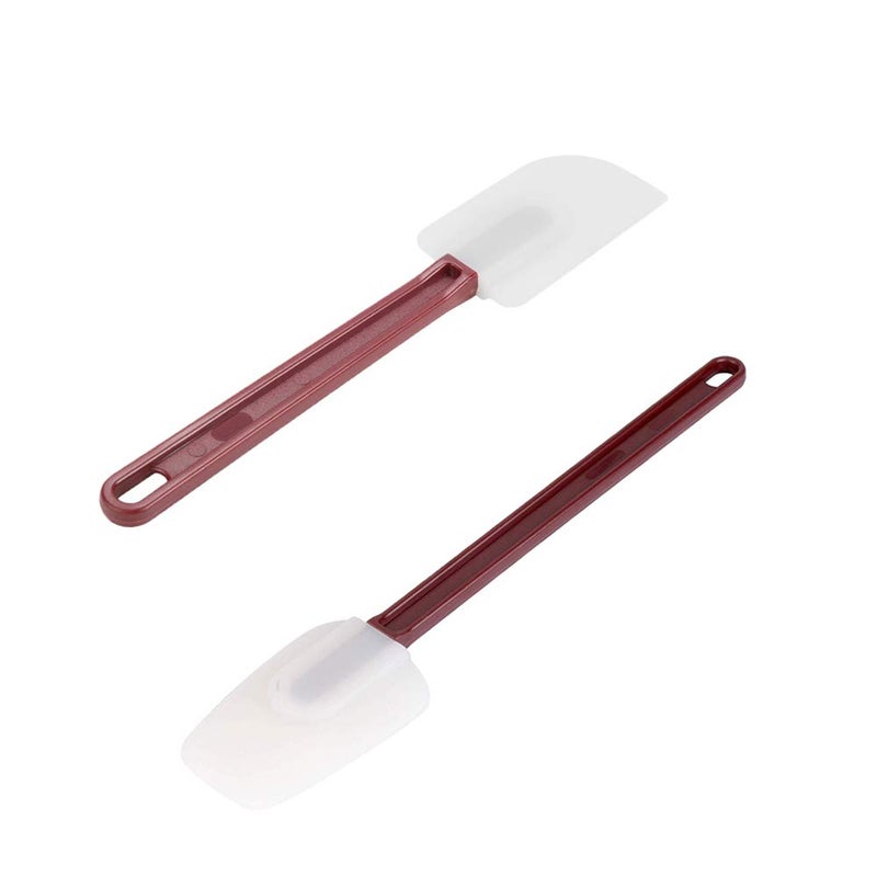 FETESUR High Heat Resistant Silicone Scraper Spoon Commercial Spatula for Cooking  Rubber Spatula Set of 2 (9.5'') - Image 1