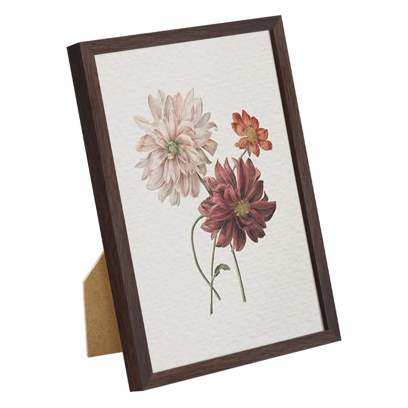 upsimples 5x7 Picture Frame Set of 3  Made of High Definition Glass for 5 x 7 Brown Frames  Wall and Tabletop Display Thin Border Photo Frame for Home D?cor - Image 2