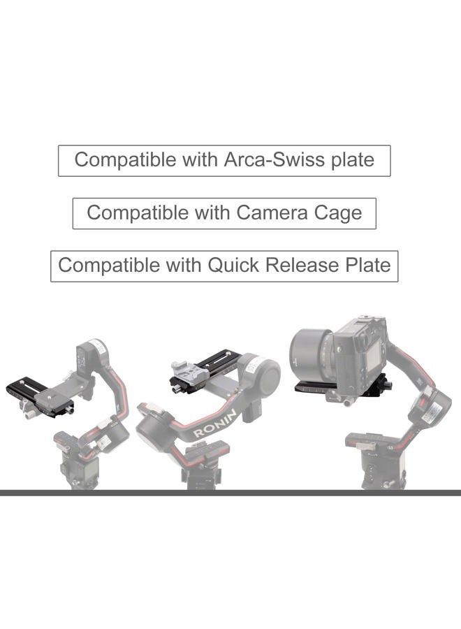 LEFTFOTO Camera Quick Release Plate with Arca Swiss Style Clamp for DJI Cimbal Stabilzer RS2/RS3/RS3-PRO/RSC2, Black. - Image 4