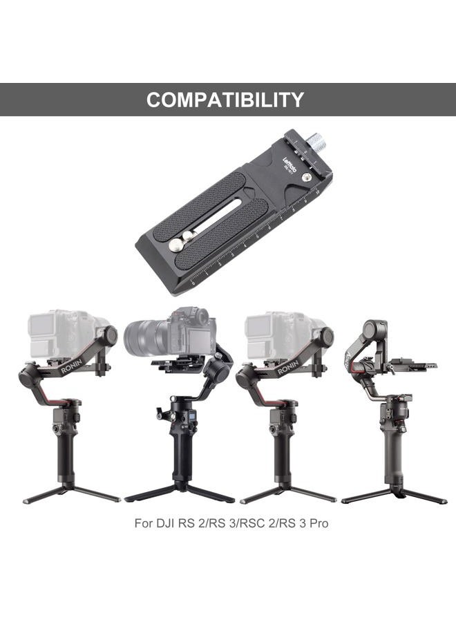 LEFTFOTO Camera Quick Release Plate with Arca Swiss Style Clamp for DJI Cimbal Stabilzer RS2/RS3/RS3-PRO/RSC2, Black. - Image 5