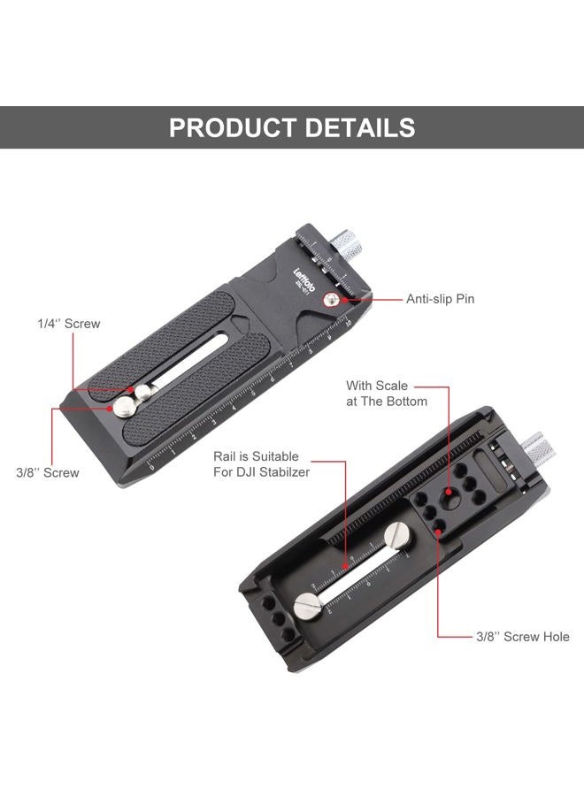 LEFTFOTO Camera Quick Release Plate with Arca Swiss Style Clamp for DJI Cimbal Stabilzer RS2/RS3/RS3-PRO/RSC2, Black. - Image 3