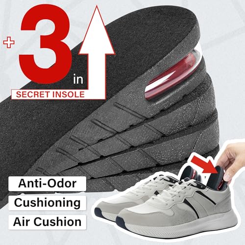 QUXIANG Height Increase Insoles 2-Layer Air up Shoe Lifts Elevator Shoes Insole -4.5 cm (1.8 inches) Heels Lift Inserts for Men and Women - Image 5