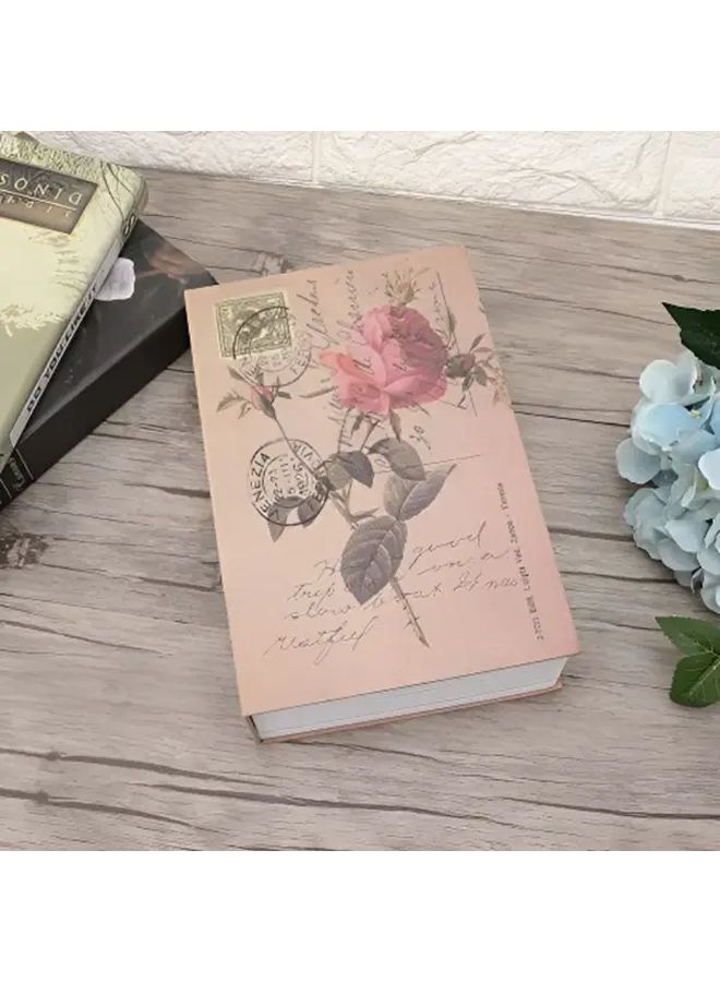 Portable Book Safe with Combination Lock Rose Key Design Secure Storage Box for Valuables - Image 5