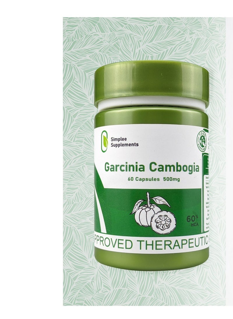 Simplee Supplements Simplee Supplements Garcinia Cambogia – 500mg, 60 Capsules for Weight Management & Metabolism Support  - Image 1