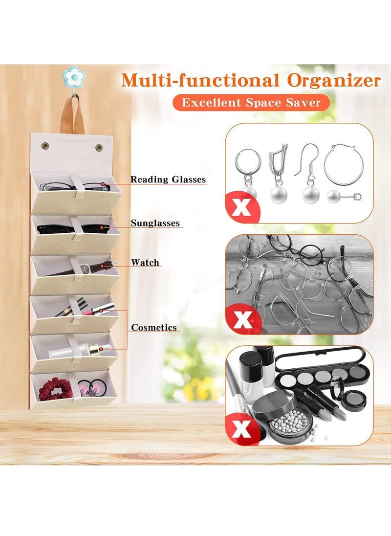 SYOSI - Sunglass Eyeglass Organizer Collector 6 Slot PU Eyeglasses Storage Case Box Multiple Hanging Eyewear Display - Image 1