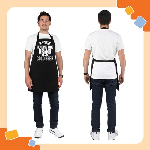 NewEleven Valentines Gifts For Dad, Husband - Aprons With Pockets - Funny Gifts For Him, Dad, Husband - Grill Cooking BBQ Kitchen Chef Apron - Image 5