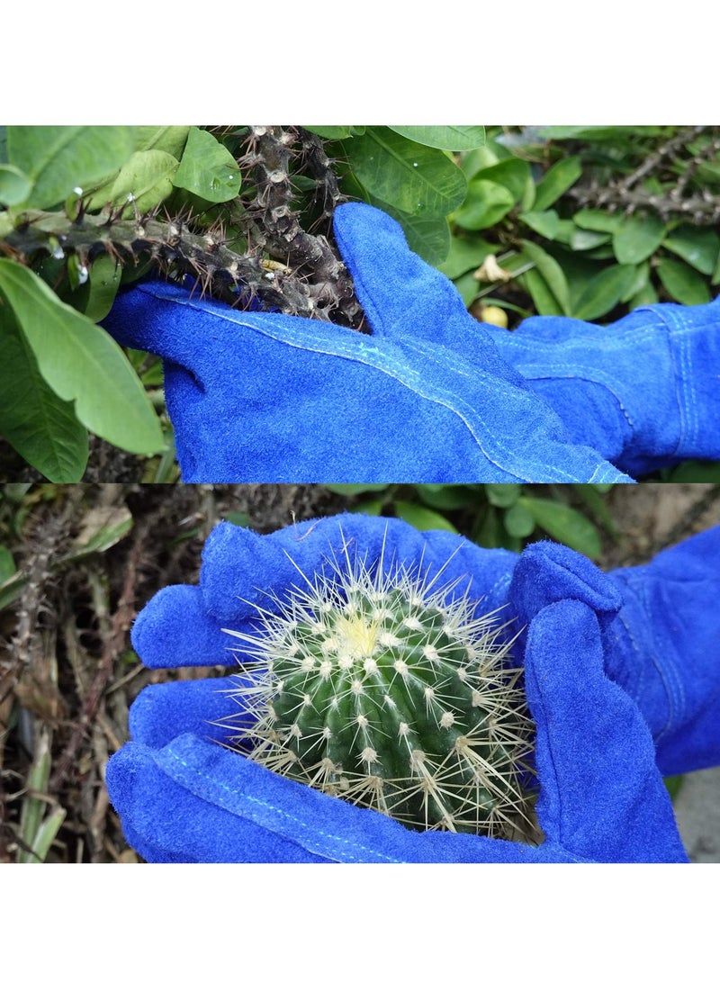 SOLARAE Gardening Gloves for Women/Men, Rose Pruning Thorn-Proof Gloves, with Adjustable Cuff and Durable Goatskin Leather, Comfy Breathable Long Sleeve Work Garden Gauntlet Gloves for Yard Work - Image 5