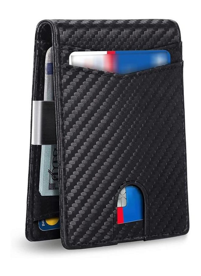 Generic Men's thin 12-card anti-theft brush microfiber card holder wallet  - Image 1