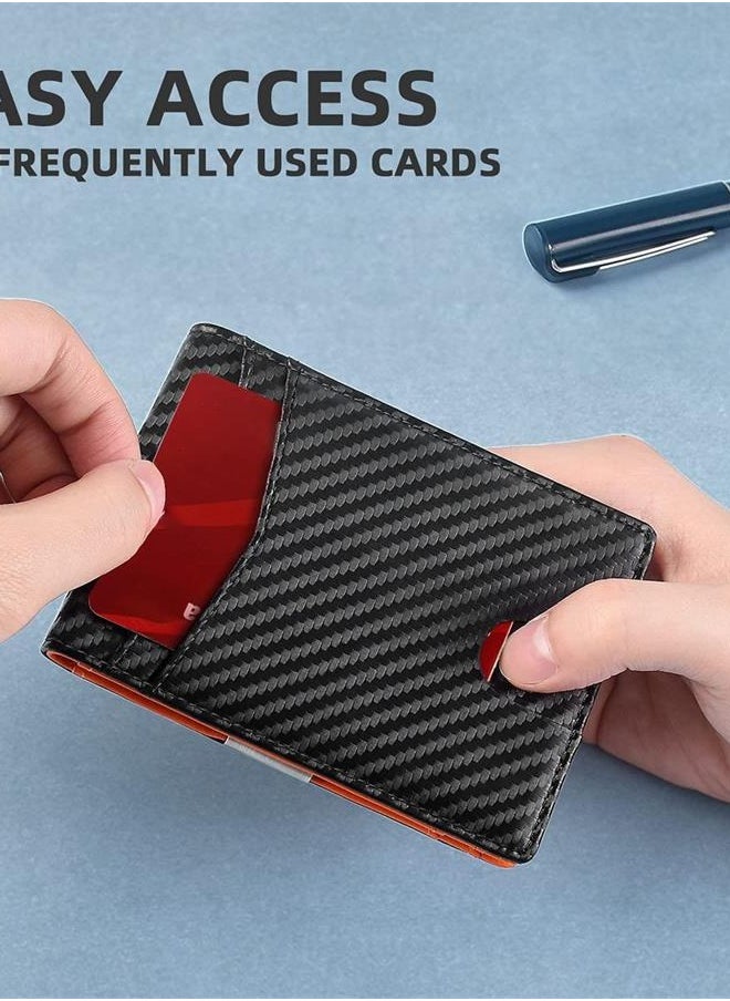 Generic Men's thin 12-card anti-theft brush microfiber card holder wallet  - Image 4