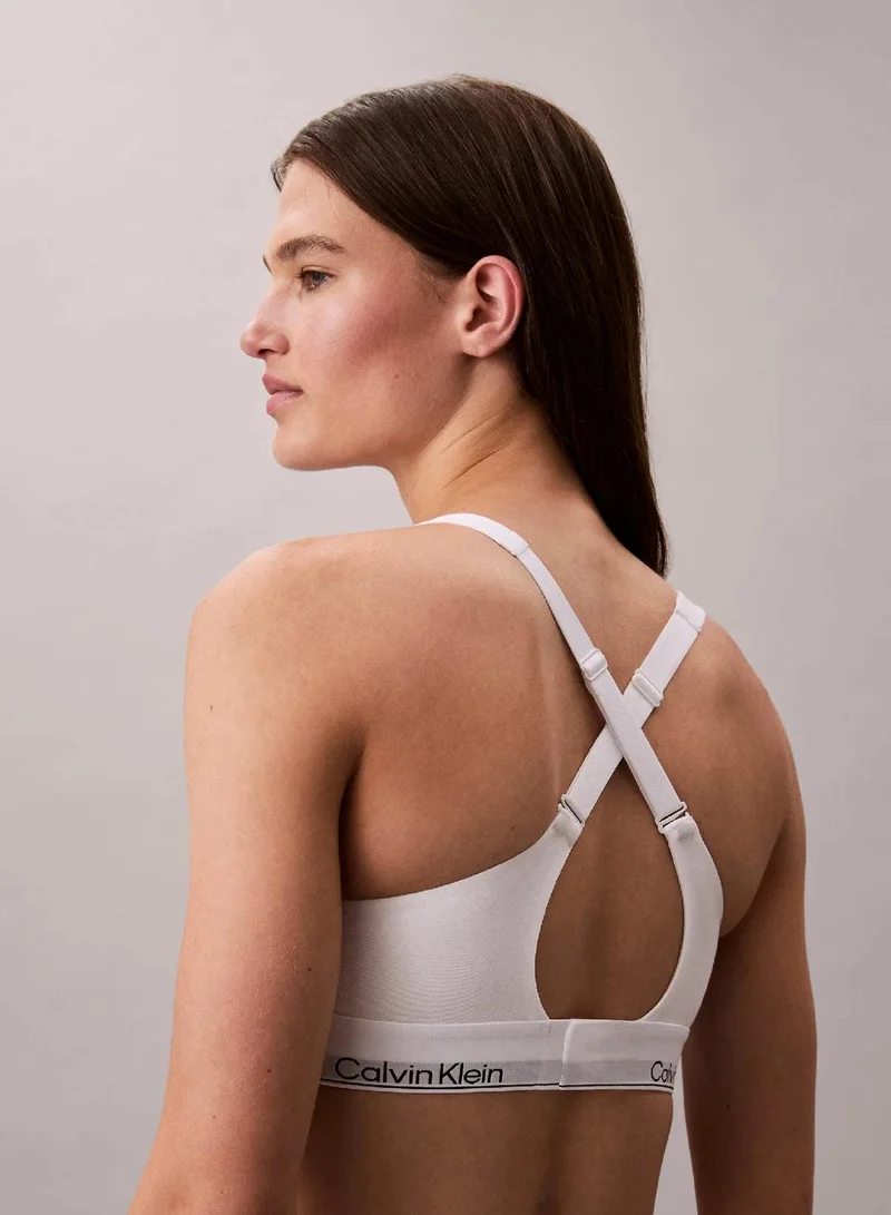 Calvin Klein White Lift Bralette - Icon Cotton Modal for Women | Best Price UAE