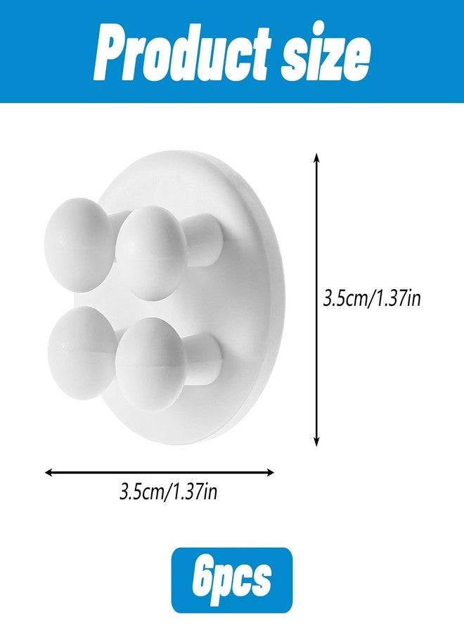 cobee 6 Pcs Silicone Toothbrush Holders, Self Adhesive Razor Holder for Shower Waterproof Multi-Function Hook Silicone Wall Mounted Hook for Hanging Key Plug Holder for Kitchen Bathroom Home Office - Image 4