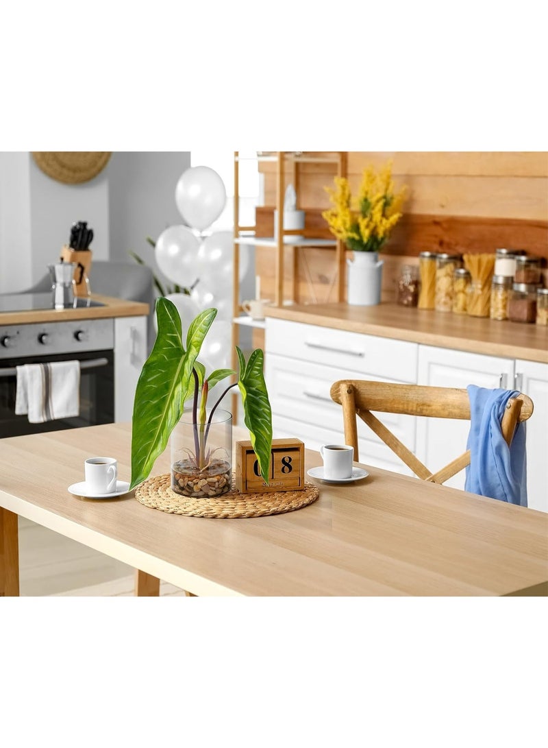 Realistic Artificial Tropical Plant with Narrow Arrowhead Leaves in Clear Pot, 13" Tall, Indoor & Outdoor Decor - Image 2
