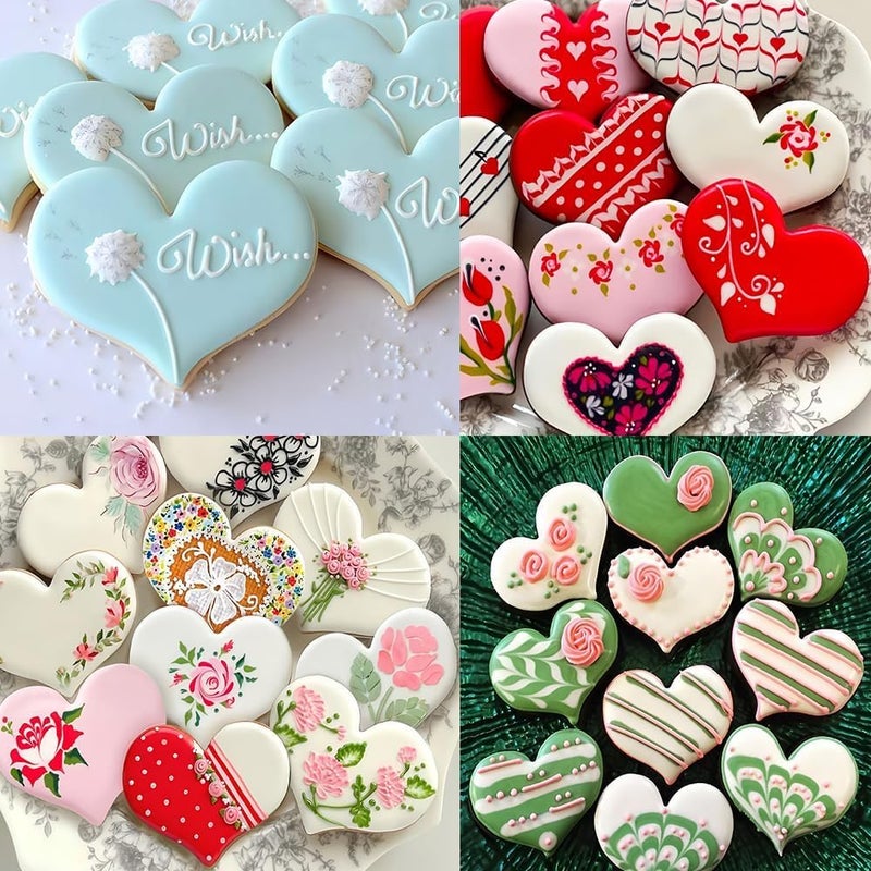 Mr Cookie Heart Cookie Cutters Set of 6, Stainless Steel Sandwiches Cutters Biscuit Molds for Kids,Sturdy Cutters for Cookies,Sandwiches,Small to Large Size of, 1.69-3.74 inch Sizes - Image 2