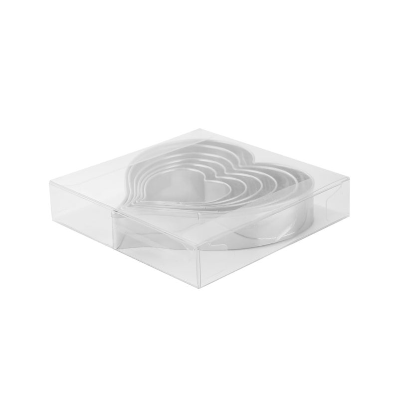 Mr Cookie Heart Cookie Cutters Set of 6, Stainless Steel Sandwiches Cutters Biscuit Molds for Kids,Sturdy Cutters for Cookies,Sandwiches,Small to Large Size of, 1.69-3.74 inch Sizes - Image 5