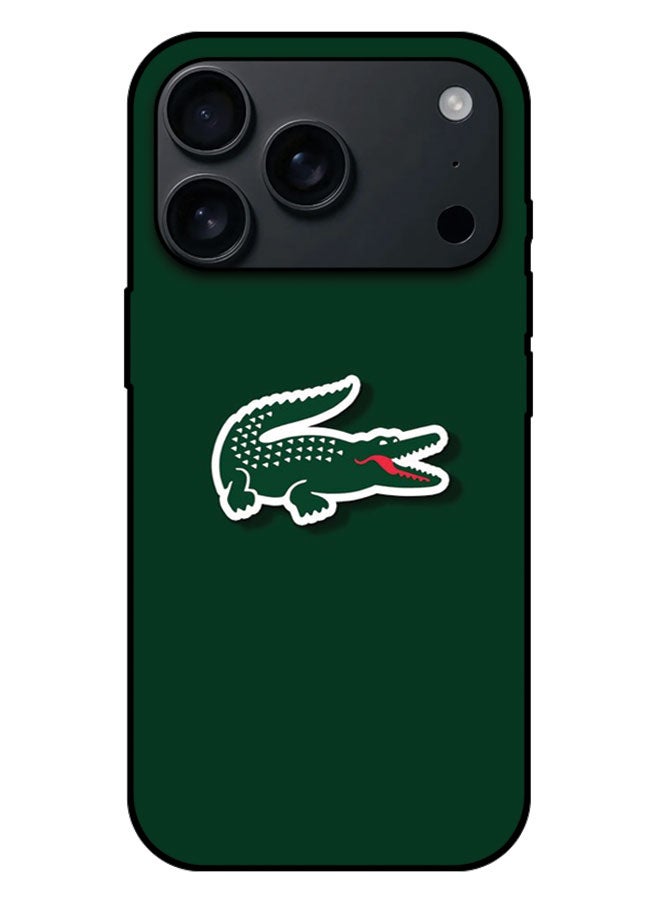 غطاء واقي مطبوع لجهاز آبل آيفون 17 برو ماكس - شعار لاكوست