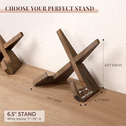 ANBOXIT Plate Stand for Display - 6.5 Inch Plate Holder Display Stand, Wooden Picture Frame Holder, Decorative Table Top Easels - Image 4