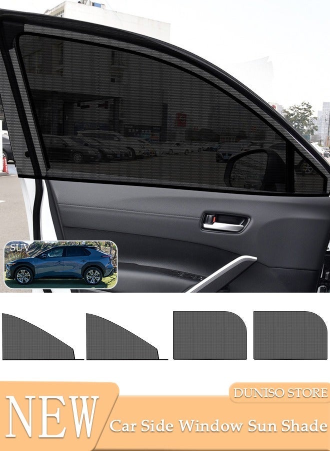 DUNISO 4PCS Car Side Window Sun Shades,Strong-Light Blocking&UV Protection Privacy Shades,Keep out mosquitoes,Universal Essential Interior Accessories for Baby,Car Camping and Napping Curtains,Universal for - Image 1