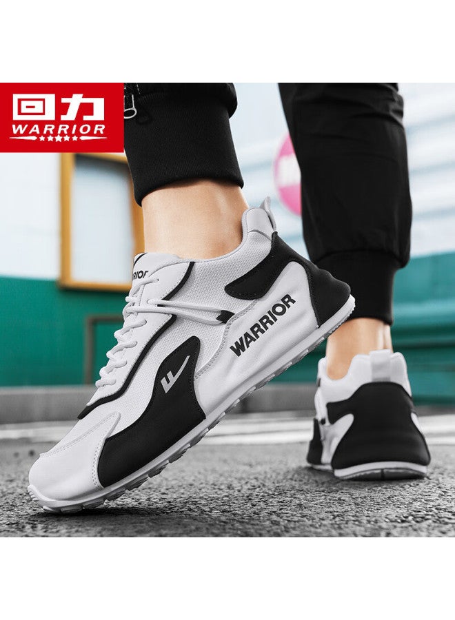 Warrior Men's Light Luxury Casual Shoes Men's Trendy All-match Sports Shoes F533c White Black Size 40