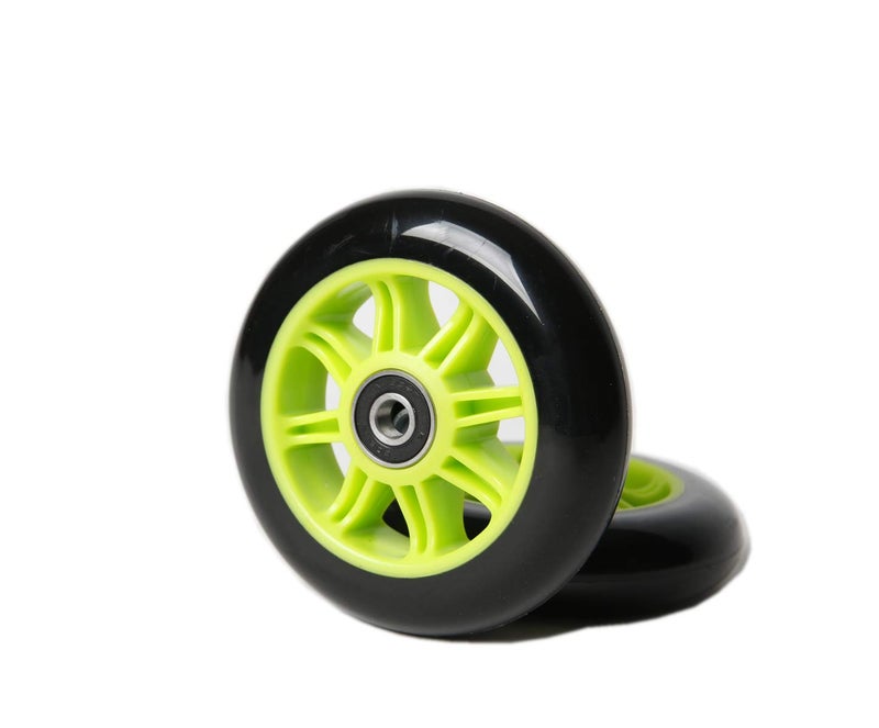 Freedare Scooter Wheels 100mm for Scooter Replacement Wheels with Bearings (Pack of 2,Gray) - Image 1
