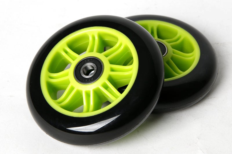 Freedare Scooter Wheels 100mm for Scooter Replacement Wheels with Bearings (Pack of 2,Gray) - Image 2