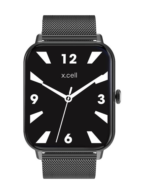G8 Talk Pro Smart watch, Heart Rate/Blood Pressure/Oxygen Level Monitoring, Receive & Make Calls,Water Resistance: IP67, 1 Week Battery Life, Compatibility: IOS/Android-Gun Metal
