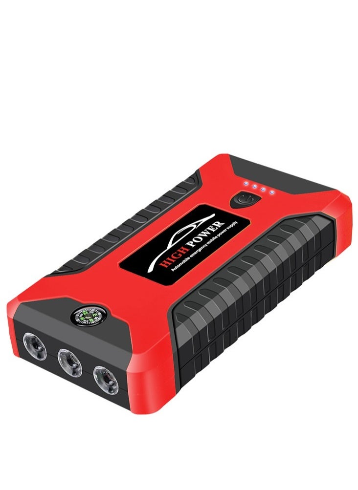 GULFLINK 99800mAh 600A Car Jump Starter, Water Resistant Jump Starter Battery Portable with USB/DC 12V/LED Light Red  - Image 1