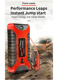 GULFLINK 99800mAh 600A Car Jump Starter, Water Resistant Jump Starter Battery Portable with USB/DC 12V/LED Light Red  - Image 3
