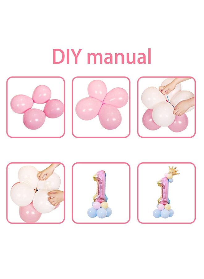 يُسلِّم مجموعة بالونات أرقام من رقائق قوس قزح مقاس 32 بوصة، خيارات من 0 إلى 9 أرقام مع بالونات لاتكس وتاج، ديكورات حفلات أعياد الميلاد للأطفال والكبار، بالونات مايلر من الألومنيوم لحفلات استقبال المولود في الذكرى السنوية - Image 3