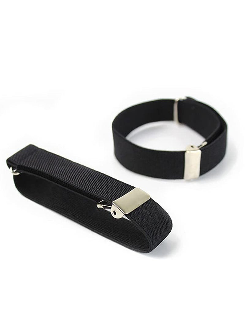 4 Pairs Adjustable Elastic Armbands for Shirts Anti-Slip Garters for Men and Women - Image 5