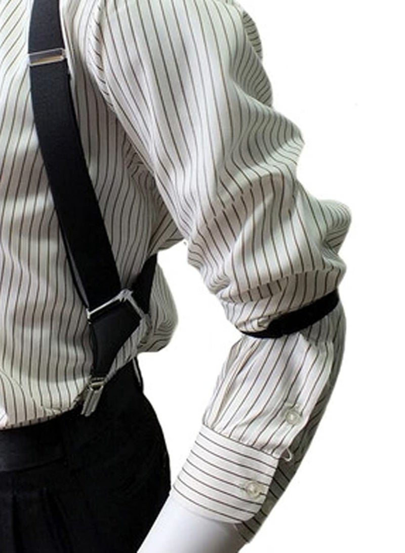 4 Pairs Adjustable Elastic Armbands for Shirts Anti-Slip Garters for Men and Women - Image 4