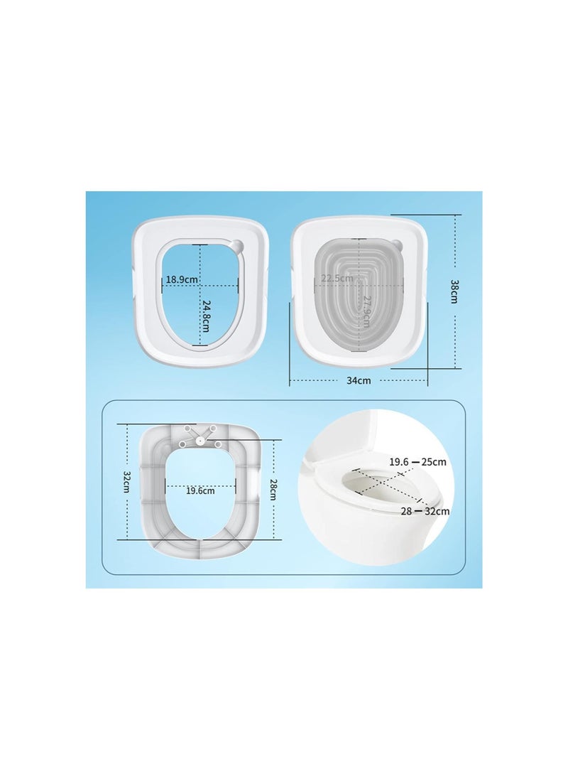 Cat Toilet Training Kit, Reusable Puppy Cat Litter Mat Kitty Urinal Seat Toilet Trainer, Strong Bearing Capacity Home Urinal Seat Potty for Puppy & Small Pet (White Tray, 1 Gray Inner Support) - pzsku/Z0FCB9B5DC030D10C2F2FZ/45/_/1730010834/c7c48fba-bc71-4980-a889-64737b44bb08