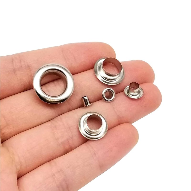 1000sets 2.5-12mm Metal Eyelet with Washer Grommet Ring Air Hole Rivet for Leather Bag Shoes Belt Cap Clothes(Inner Diameter 12mm) - Image 4