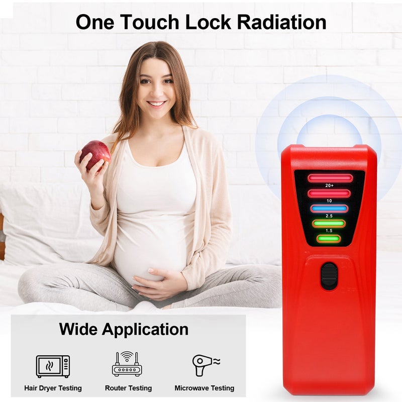 مكشعر إشعاع كهرومغناطيسي عملي / مقياس EMF محمول / مقياس EMF محمول / مقياس جاوس بخمسة مصابيض LED / مقياس اختبار المجال المغناطيسي للمنزل ومكنسة التهوية ومجفف الشعر - Image 4