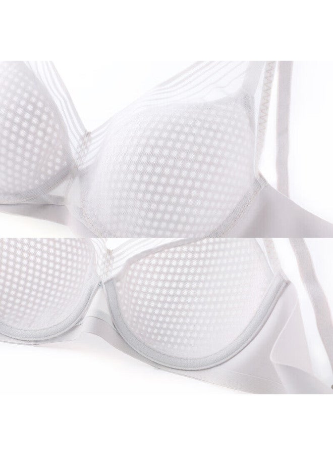 Embry Form Anli Fang Song Yi Same Style Wind Nest Cup Thin Slimming Bra Women's Underwear Ebw0457 Cloud Gray Lgy 80d - Image 4