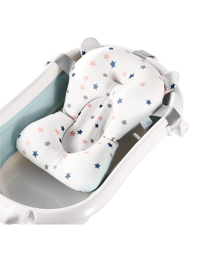 Baby Bath Pad, Adjustable Non-Slip Floating Infant Bath Support Cushion, Bath Tub Seat Mat for Newborn/Infants (0-12 Months) - Image 2