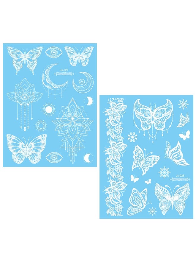 Generic 12-Piece Henna Tattoo Stencils Hand Temporary Tattoo Stickers for Women Art Template Painting Stencils  - Image 2