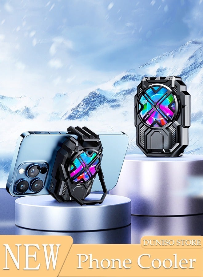 DUNISO Phone Cooler for Live Streaming and Gaming, Fast Phone Cooling Fan, Cellphone Radiator for Mobile Gaming TikTok Live Strea, Fit All Types of iPhone Android Smartphones - Image 1