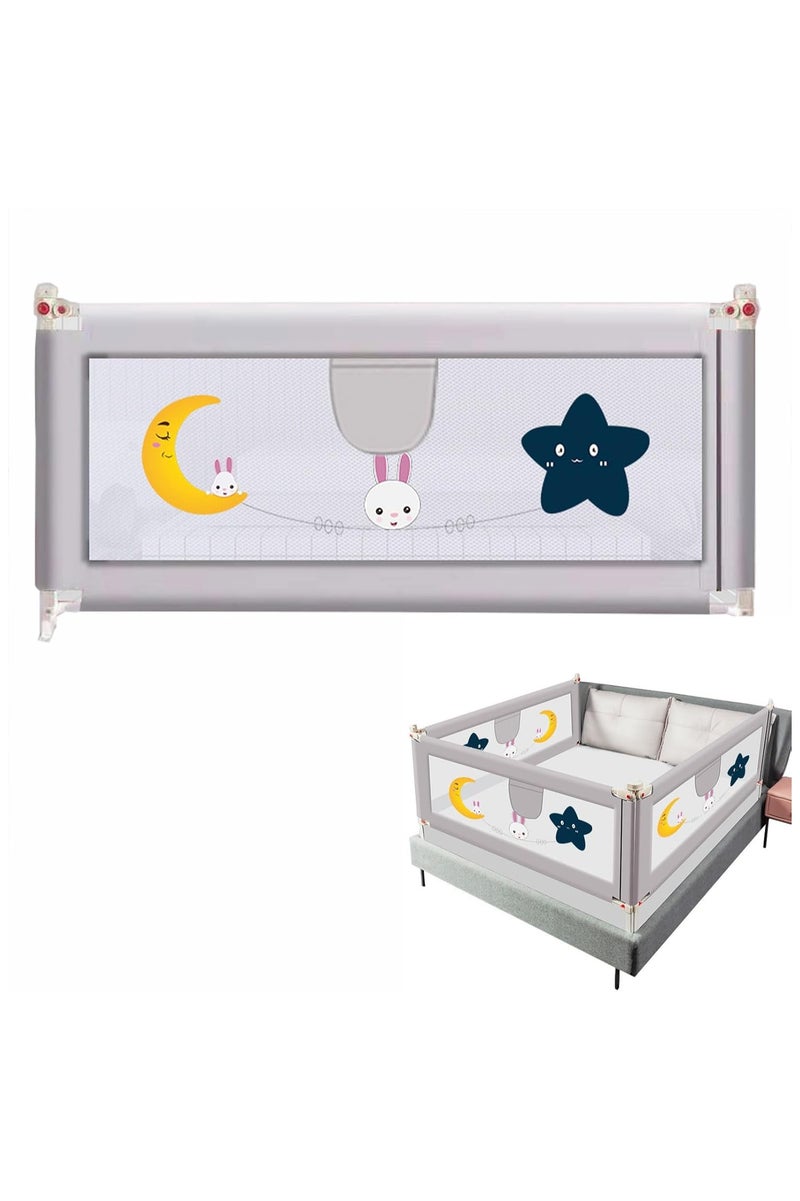Gogoya Foldable Toddler Bed Rails, Kids Guard Bumper for Crib Safe Bed Side Rail for Twin Queen King Full Size Beds,One Side-1.5m - Image 1
