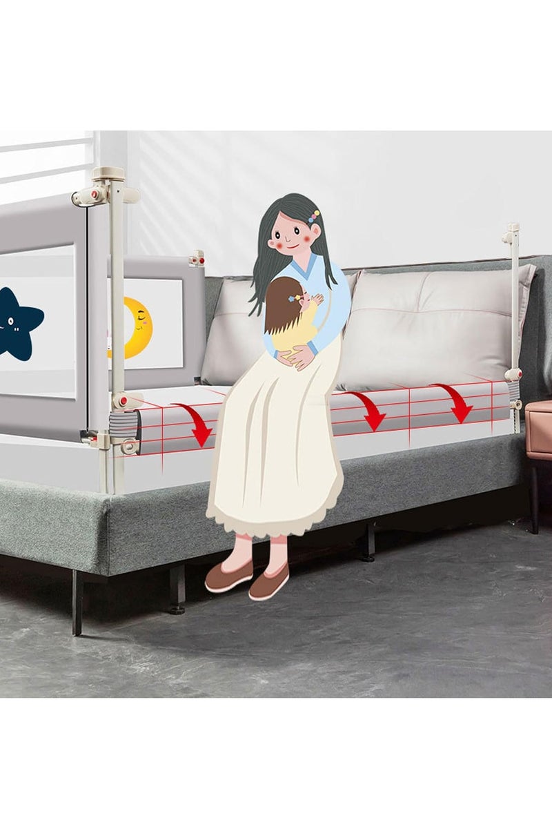 Gogoya Foldable Toddler Bed Rails, Kids Guard Bumper for Crib Safe Bed Side Rail for Twin Queen King Full Size Beds,One Side-1.5m - Image 3