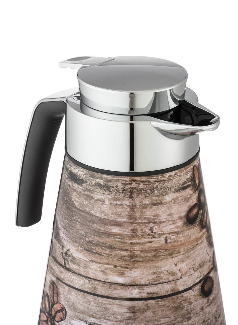 emsa Amza German Thermos 1 liter capacity coffee beans image silver - Image 3