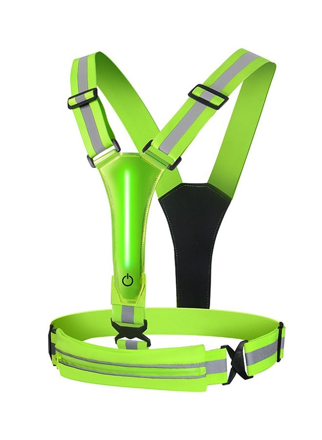 LJRN LED Reflective Vest With Charge Cable Running Gear USB Light Up Running Vest Running Jackets Reflective Running Gear AccessoriesSuitable for Outdoor Sports - Image 1