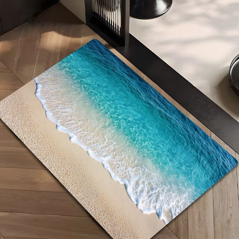 Non Slip Wave Floor Mat 60x90 cm For Entrance Bathroom Kitchen Garden - Image 5