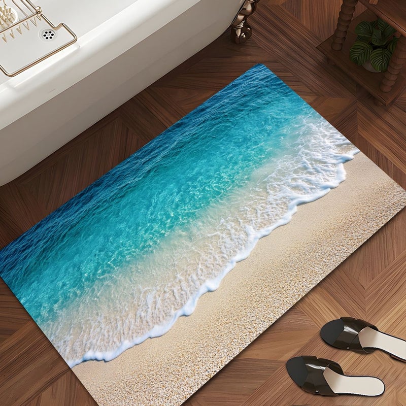 Non Slip Wave Floor Mat 60x90 cm For Entrance Bathroom Kitchen Garden - Image 4