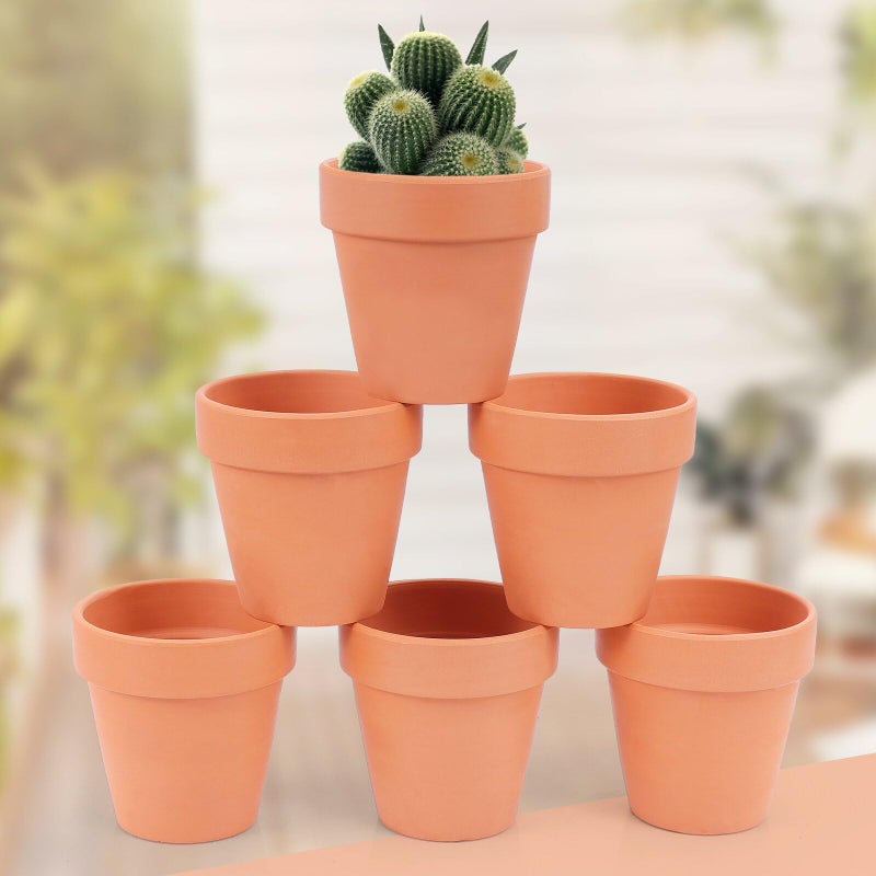 CUZZME 26 Pack Terra Cotta, 3inch Small Clay Flowerpots with Drainage Hole, Terracotta Pot for Indoor Outdoor Plant, Great for Plants, DIY Crafts - Image 5