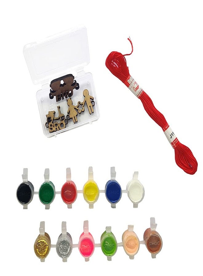 Penkraft Raksha Bandhan MDF Rakhi Making DIY kit Combo -2 Free Video Tutorial - Image 3