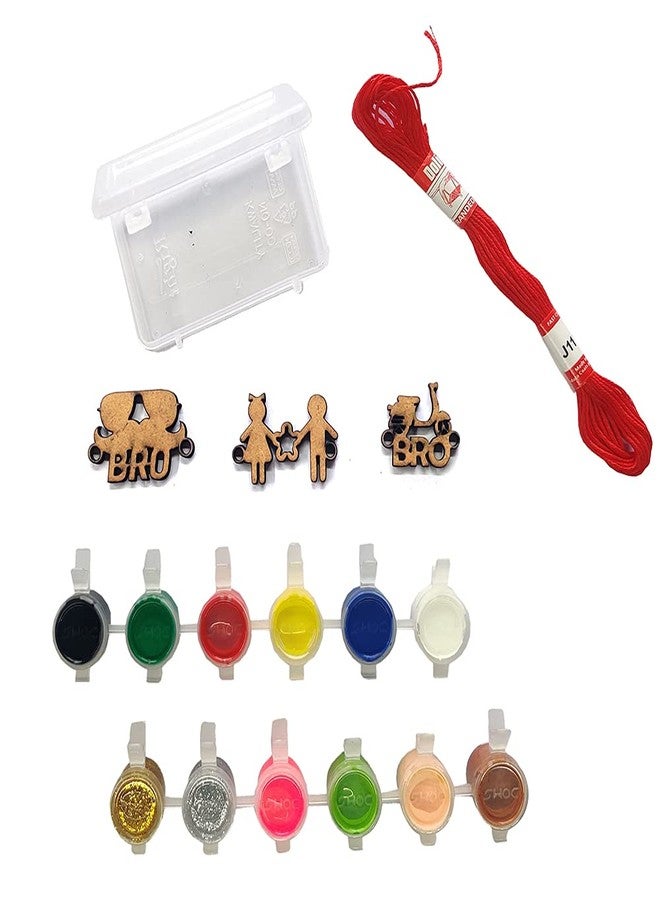 Penkraft Raksha Bandhan MDF Rakhi Making DIY kit Combo -2 Free Video Tutorial - Image 2